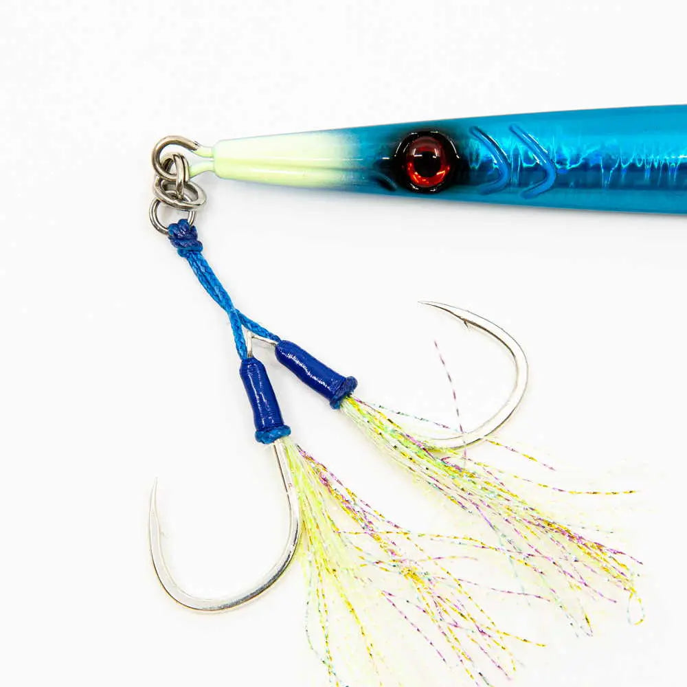 Slow Pitch Jig JRU118 - 250g Blue Glow RAZOR